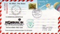 44. Sonder Ballonpost Sait Jean sur Richelieu Kanada 10.8.91